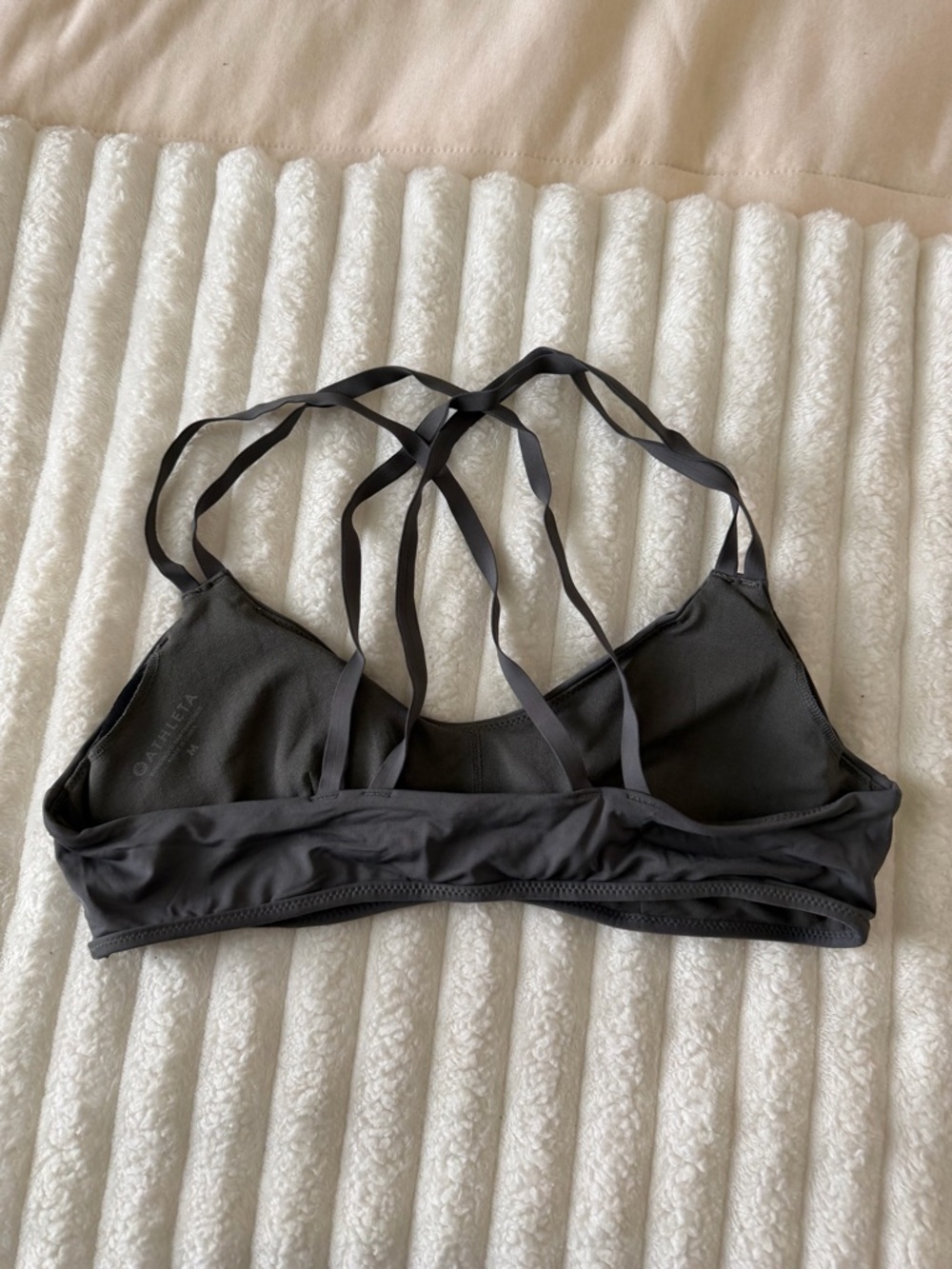 Athleta Gray Padded Bikini Top - Picture 3 of 4